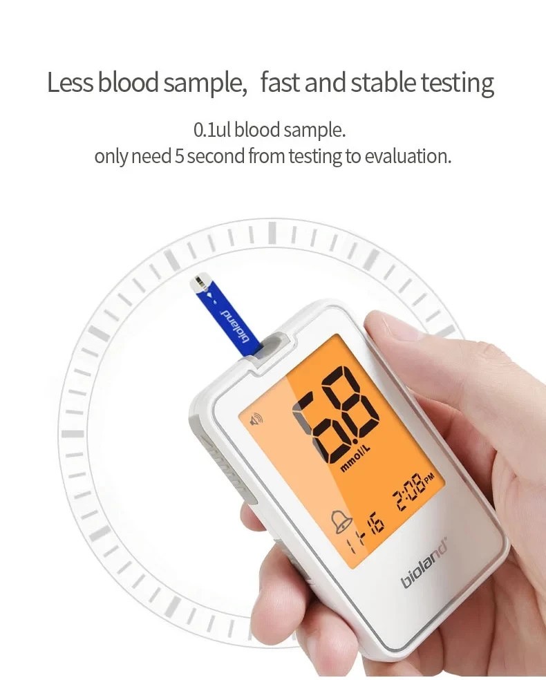 Digital Health Instrument Kit with 100 Test Strips & 100 Lancets 5s Fast Read US