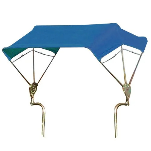 3-Bow Tractor Canopy with Frame Axle Mount 48" - Blue
