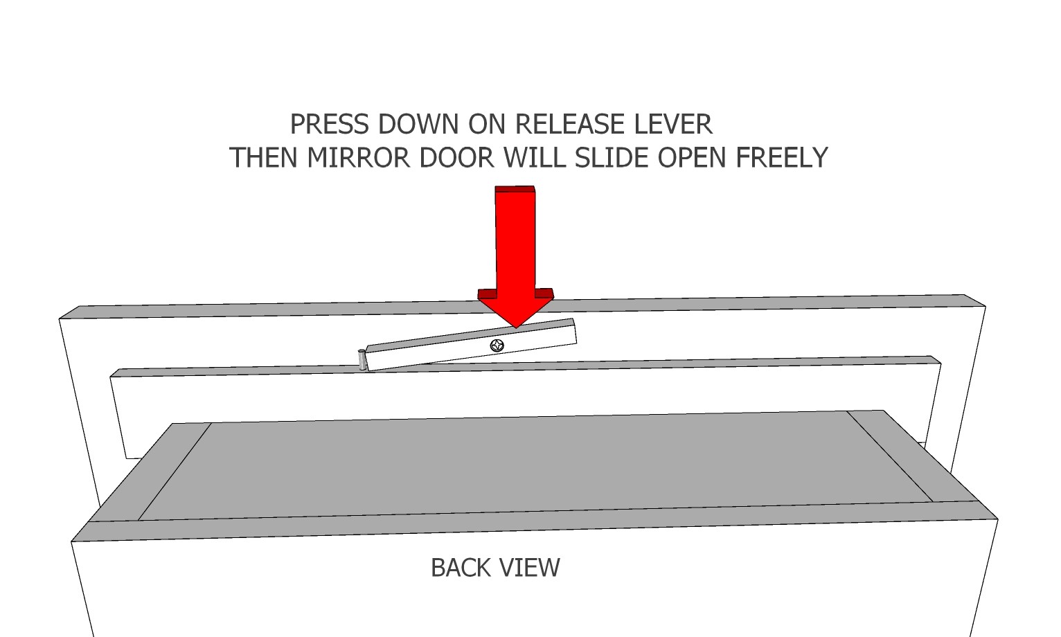 Hidden storage mirror, In-wall gun safe concealment cabinet - American Walnut