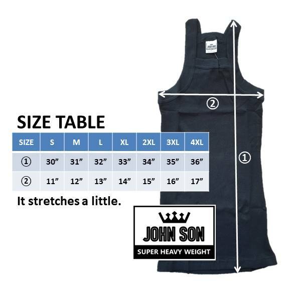 Men's G-unit Tank Top [JOHN SON] Muscle Square Cut Super Heavy Weight [ Single ]