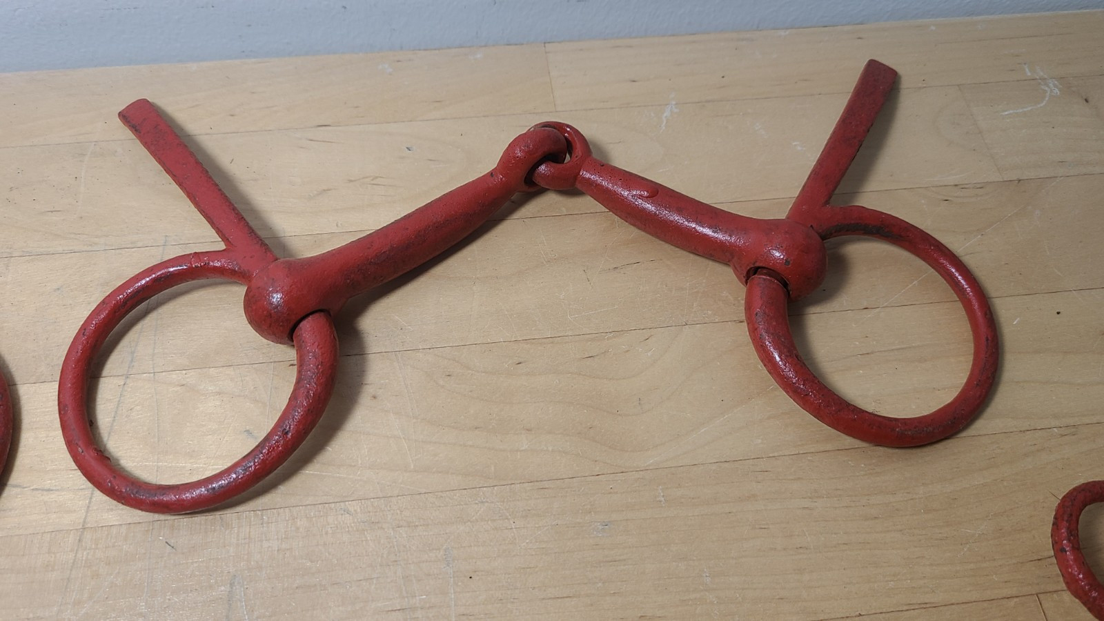 Vintage Lot of 5 Iron Draft Horse Driving Riding Bits/Snaffles Farmhouse Decor