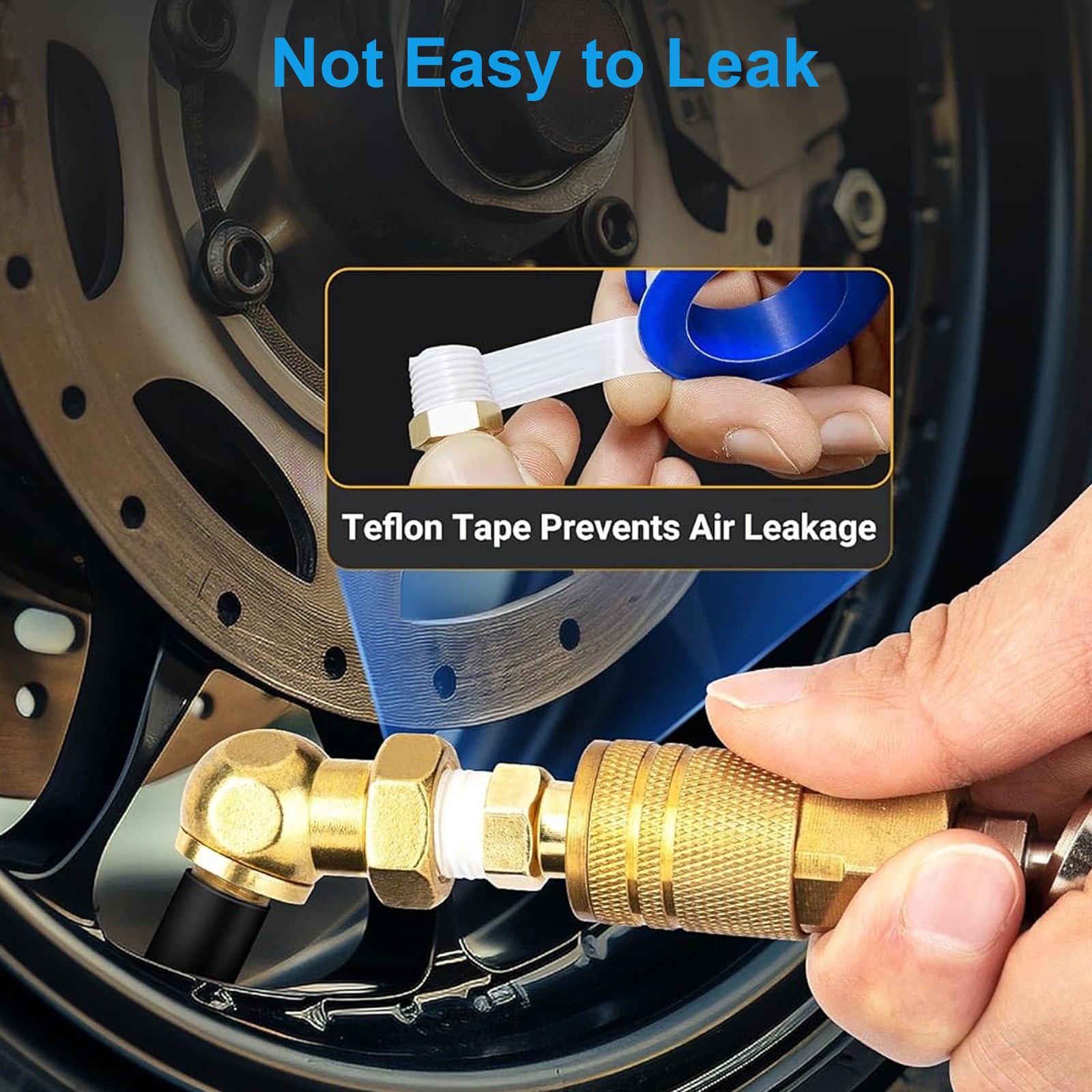 Dual Head & Ball-End Air Chuck Kit 1/4" NPT Thread, Quick Connect for Car Truck