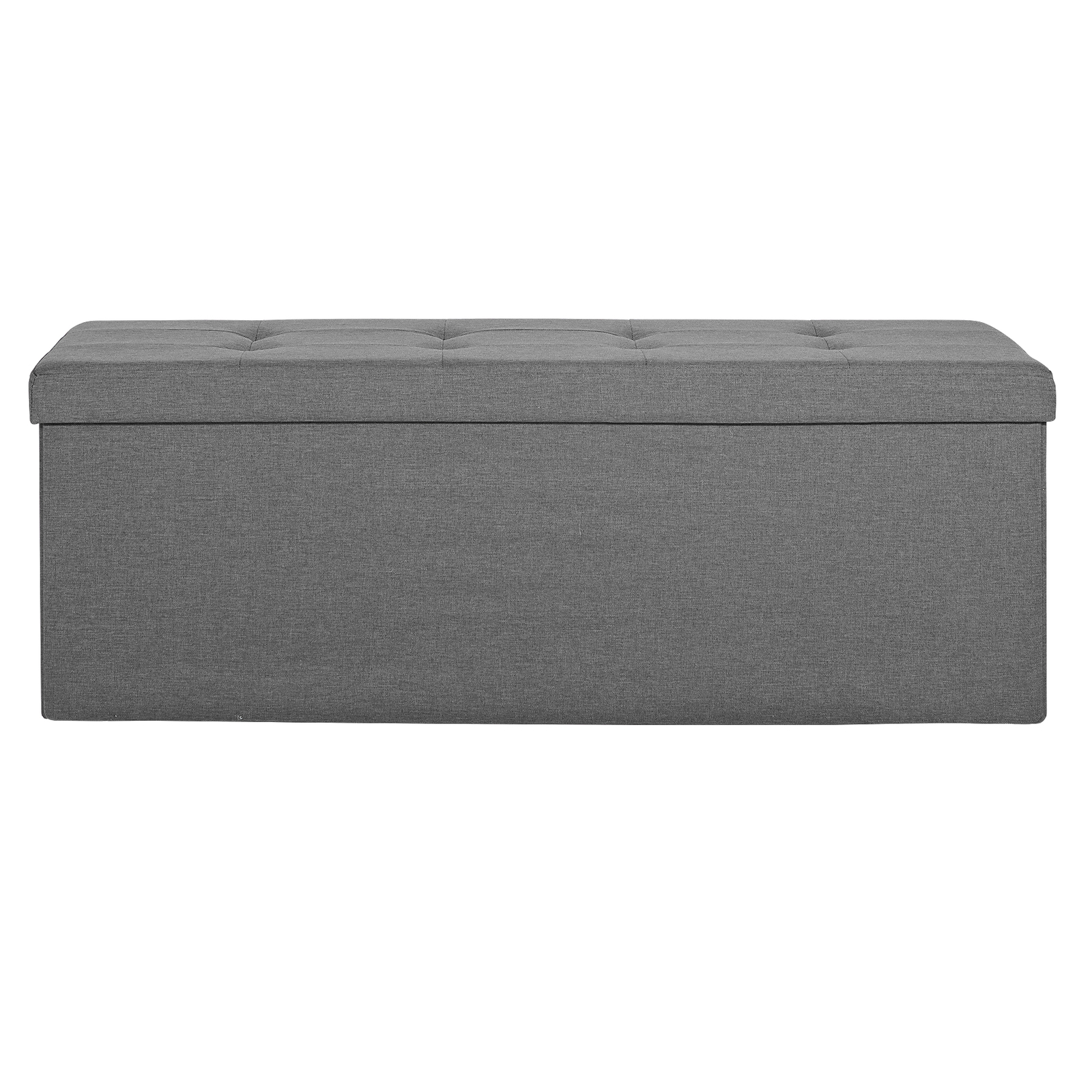 43" Storage Bench Folding Footrest Stool Toy Chest for Living Room Grey 18lbs