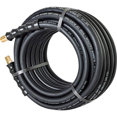 Klutch Rubber Air Hose, 3/8in. x 50ft., 300 PSI, Model# TLEX3850-NT