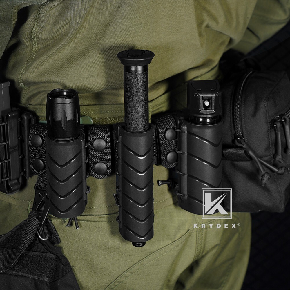 KRYDEX Pepper Spray Holder 360 Rotatable OC/Mace Pepper Holster Carrier for Belt