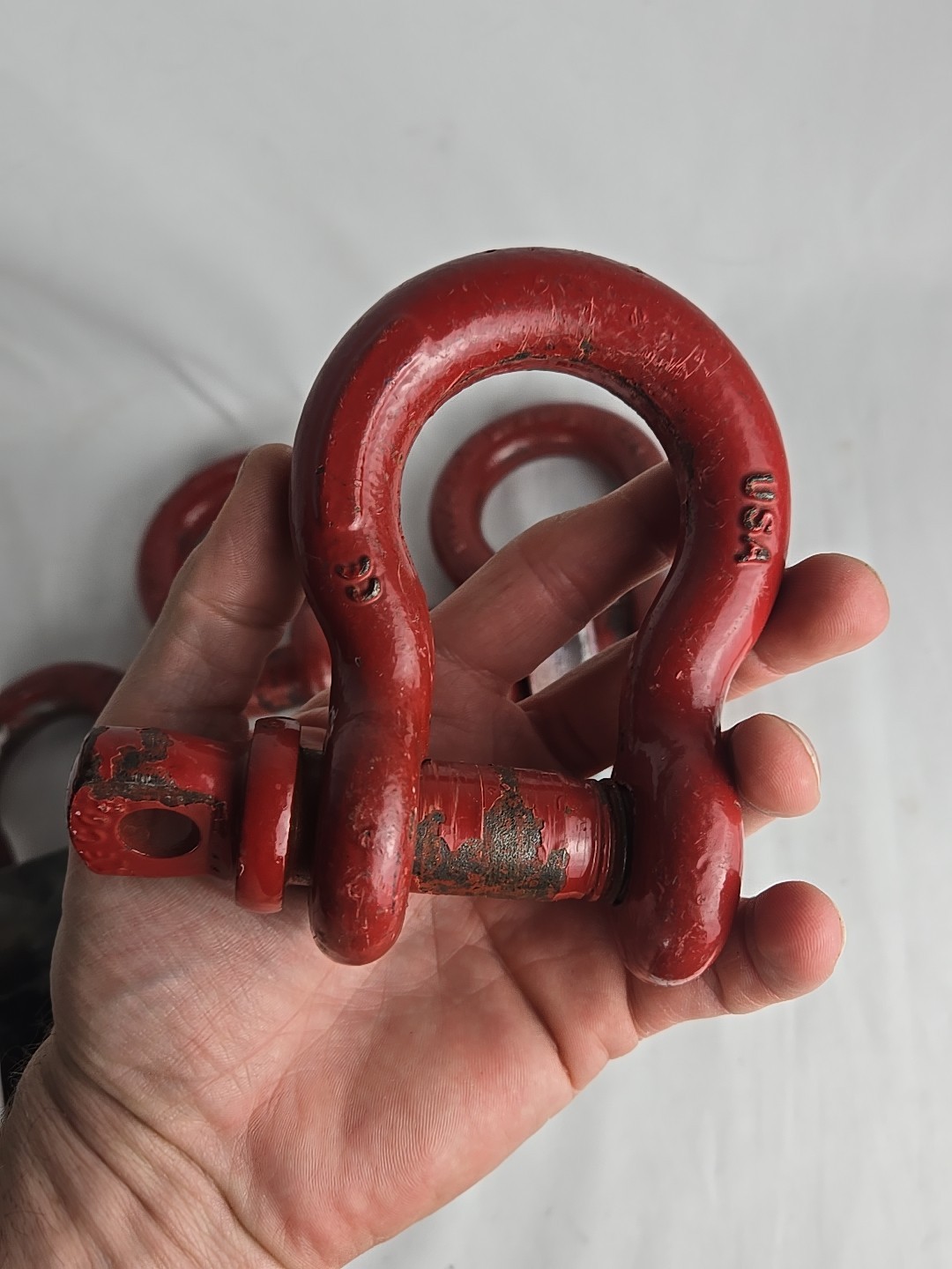 Lot Of 4 Crosby 3/4" 4-3/4 Ton WLL Red Screw Pin Anchor Shackle