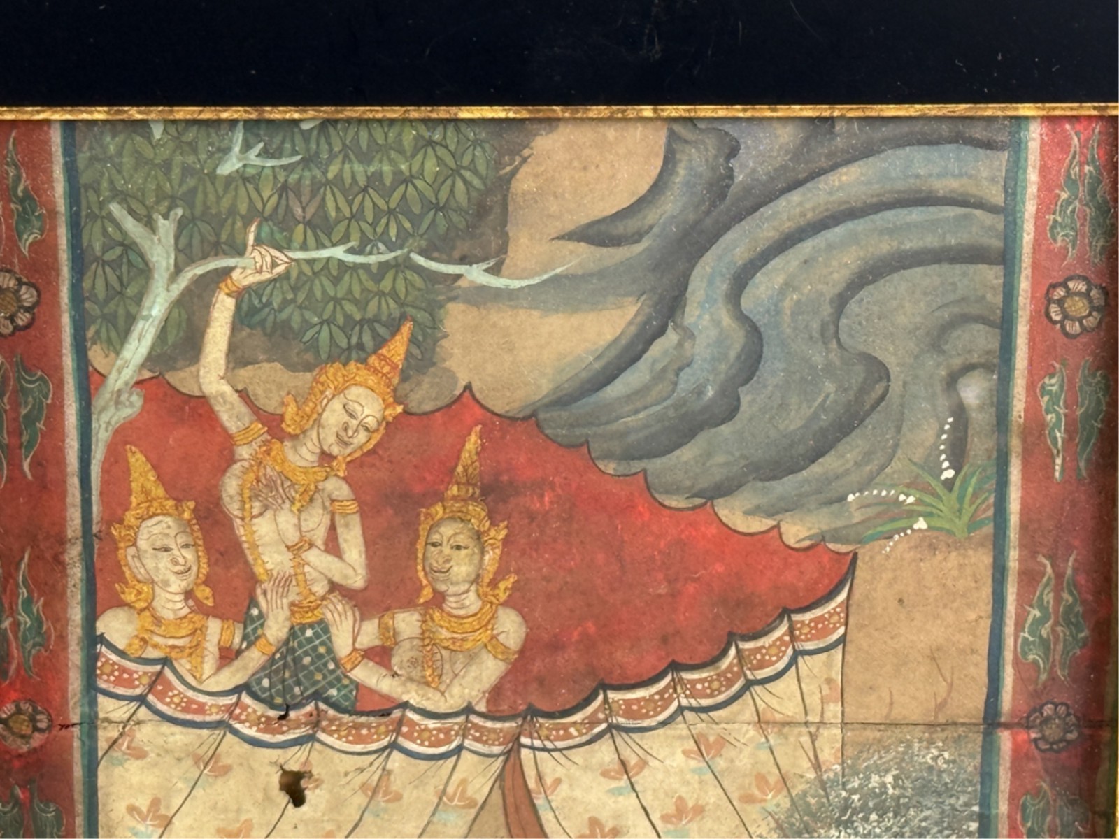 (2) A Pair OF ILLUMINATED THAI BUDDHIST MANUSCRIPT PAGES
