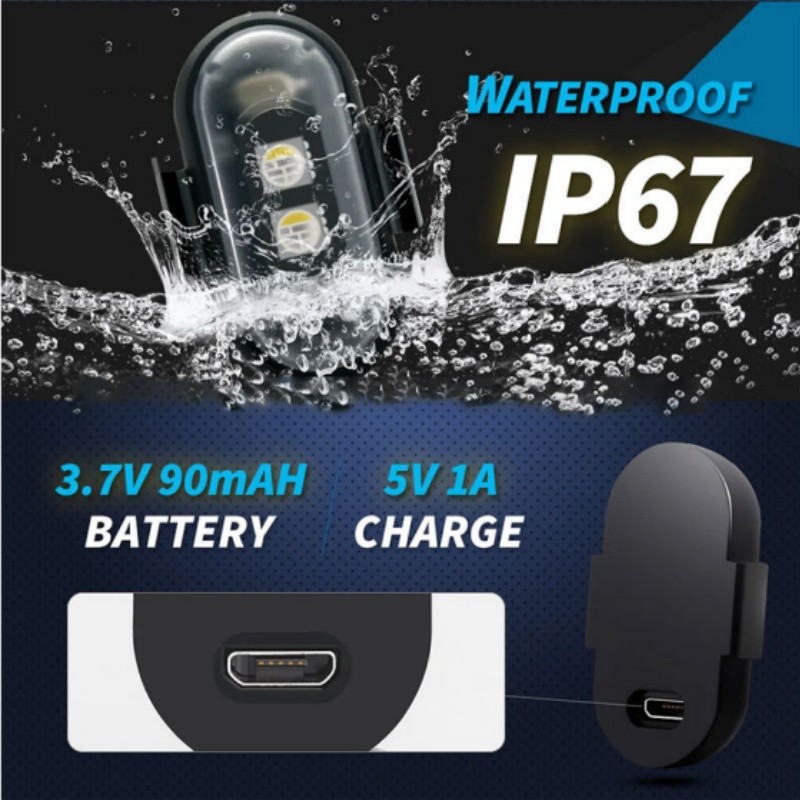 Wireless Magnetic Strobe LED Lights with Remote Control,8 Colors Waterproof