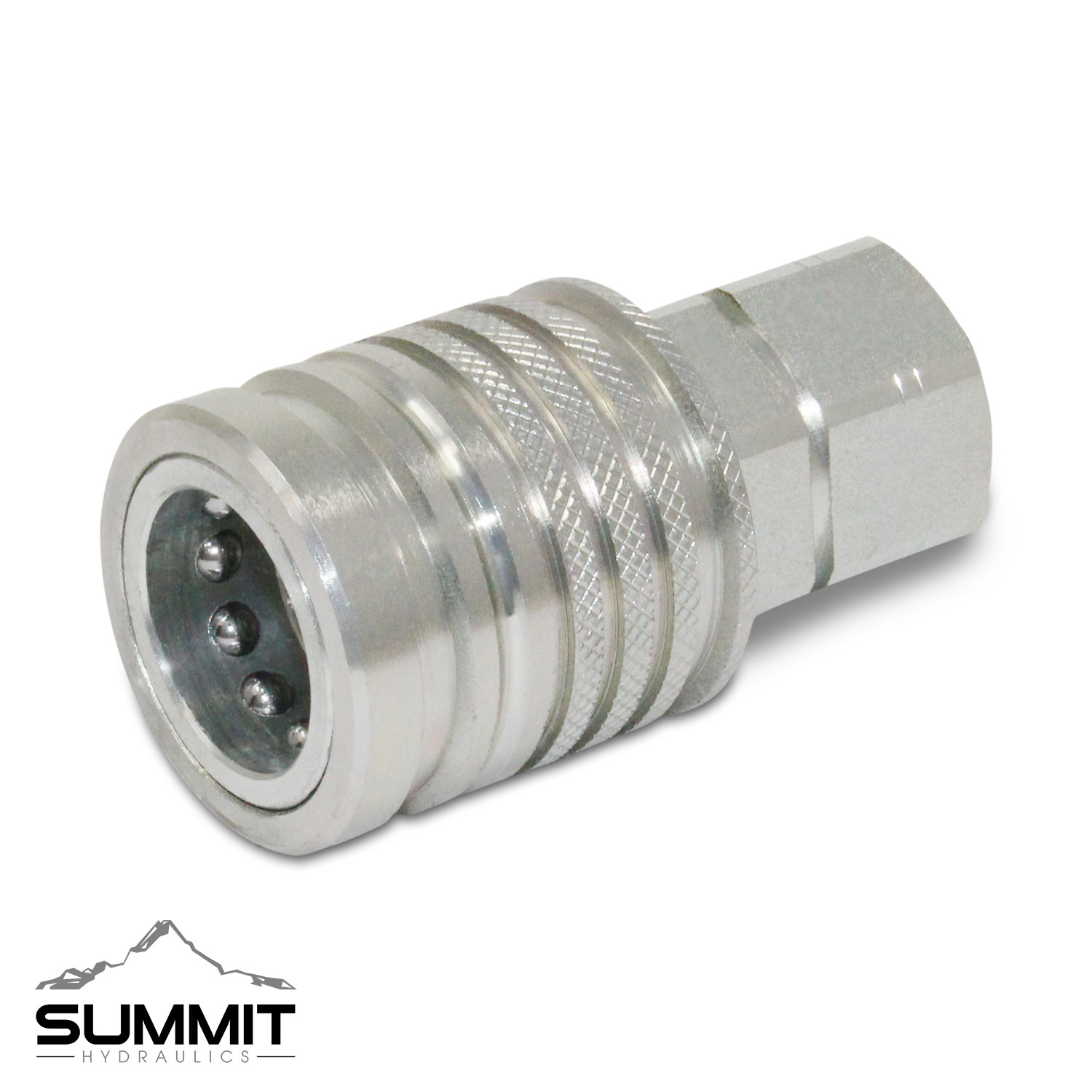 1/2” Ag Hydraulic Quick Connect Push-Pull Coupler Set, Poppet Pioneer, 1/2” NPT