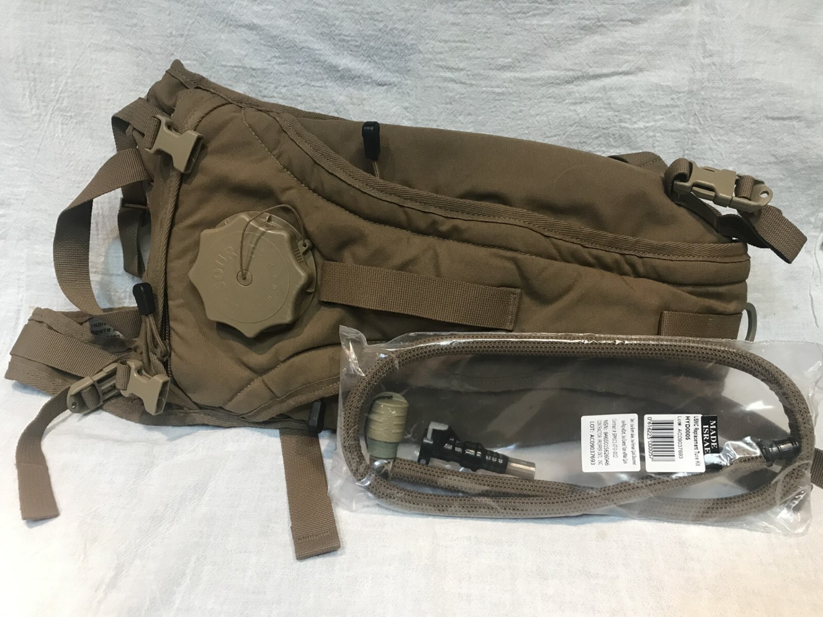 SOURCE HYDRATION SYSTEM W/ BLADDER, NEW HOSE USMC TACTICAL 3L COYOTE BROWN CLEAN