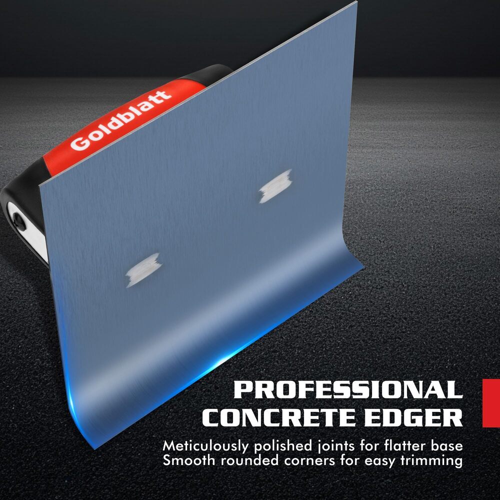 Goldblatt Concrete Edger Tool Concrete Finish Tools 6x6" Steel Edger 3/8"R 1/2"D