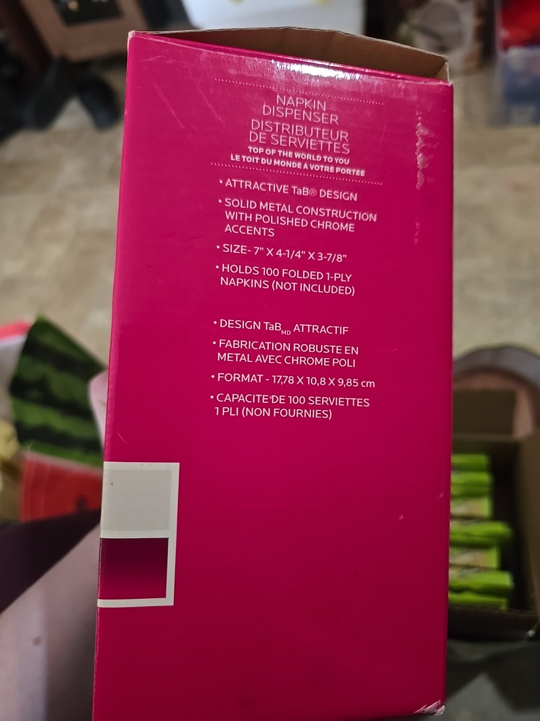 TAB Coca-Cola Retro Napkin Dispenser 2007 Metal Construction 7x4¼x3⅞" With Box