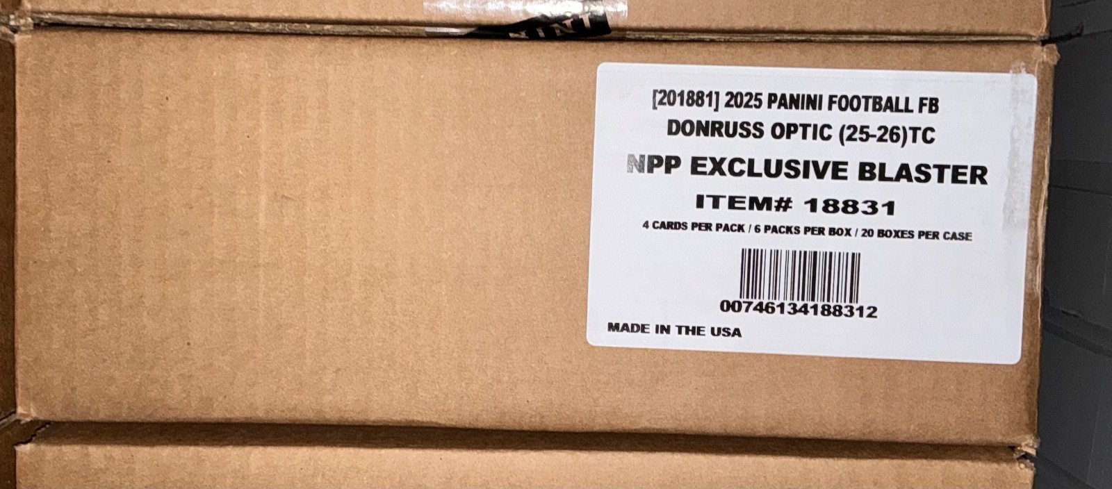 2025 Panini Optic Football Blaster Box Case Factory Sealed New 20 Boxes