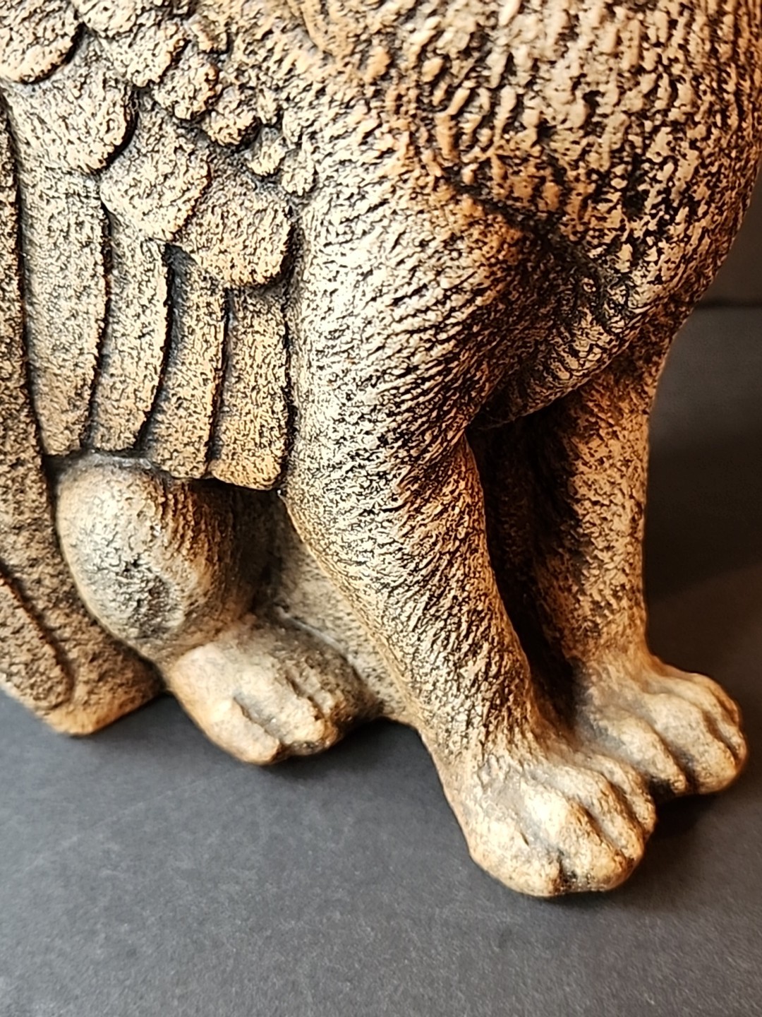 Windstone Editions Winged Spirit Wolf Candle Lamp Statue Pena Gargoyle READ