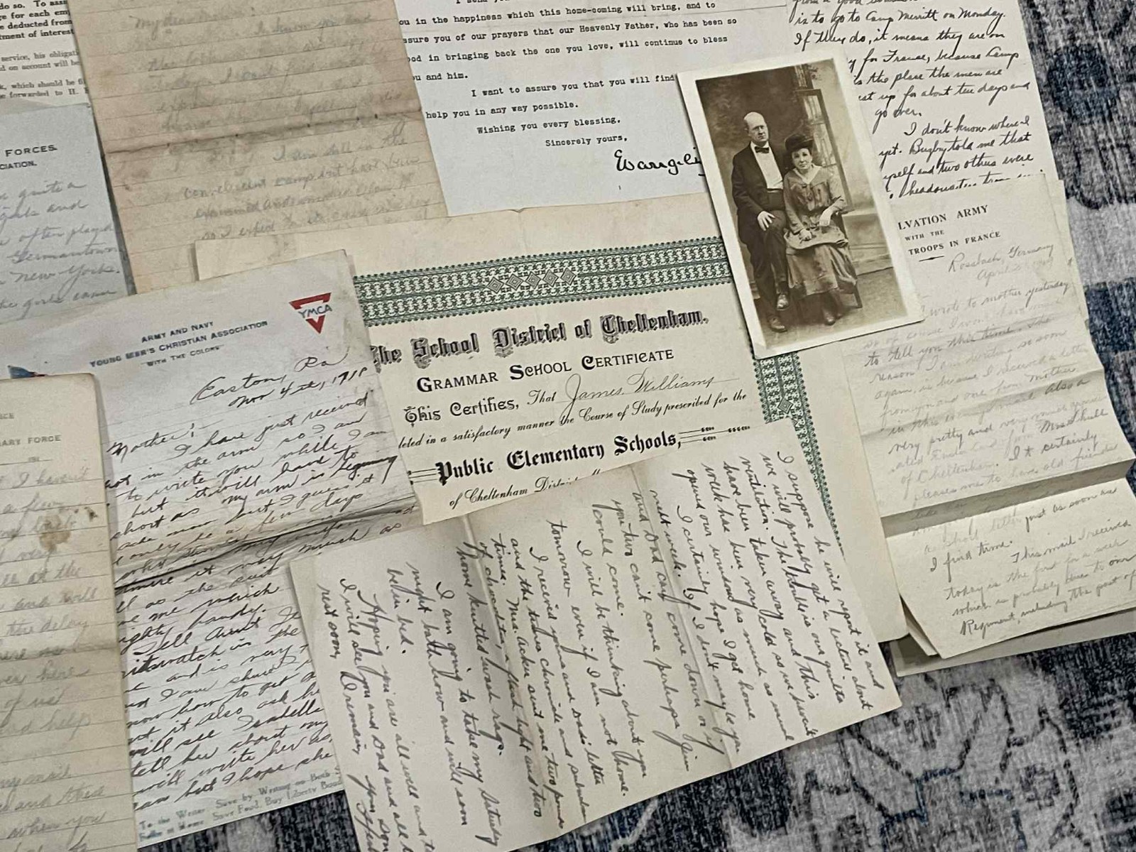 WW1 WWI US Army Military Solider GI Grouping 16th Infantry Division AEF WOUNDED