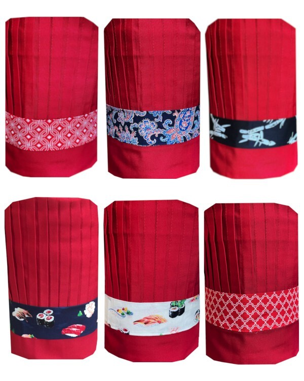 Unisex Hibachi Chef Hat Set Hibachi Chef Tall Hat Headband Set Teppan Chef Hats