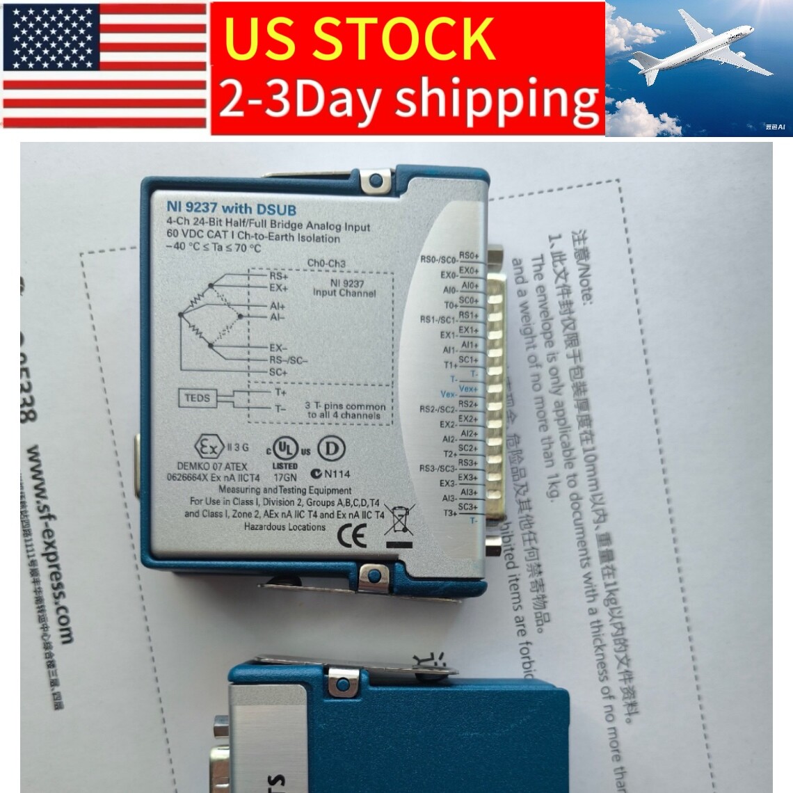 NI 9237 National Instruments NI 9237 with DSUB cDAQ Strain / Bridge Input Module