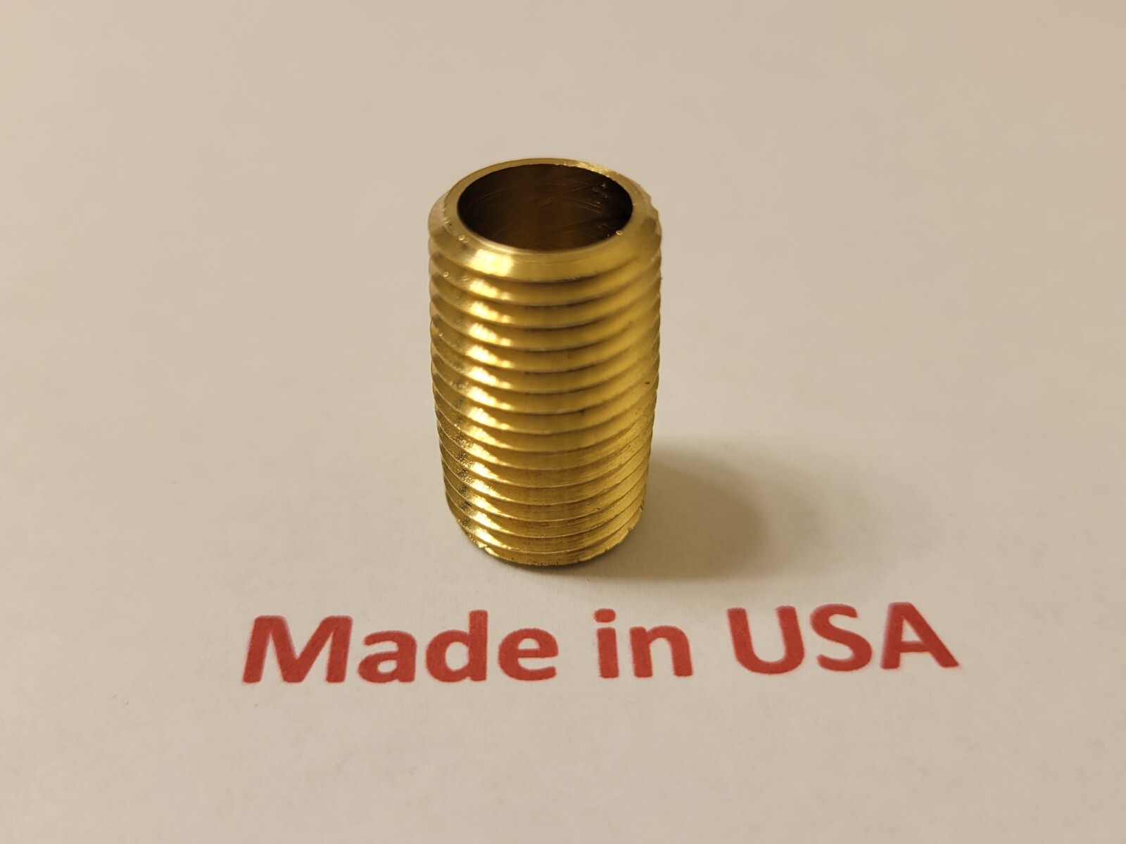 10 pcs 1/4" Male NPT Brass Pipe Close Nipple MADE IN USA