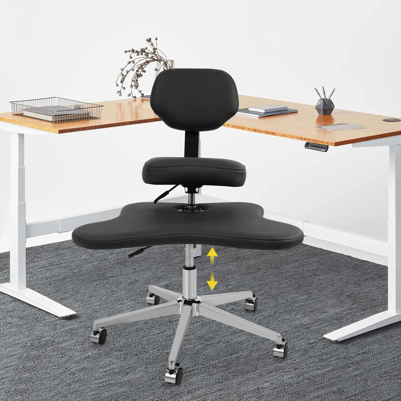 Ergonomic Meditation Chair Cross Legged Home Office ADHD Chair Adjustable Height