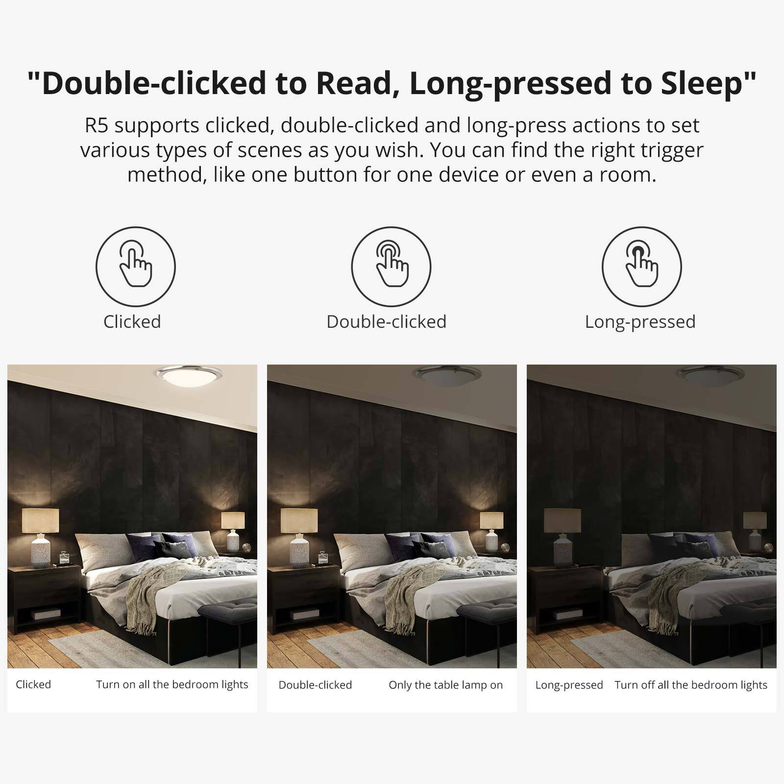 SONOFF SwitchMan R5 Scene Controller Work with M5 MINIR4 Smart Wall Light Switch