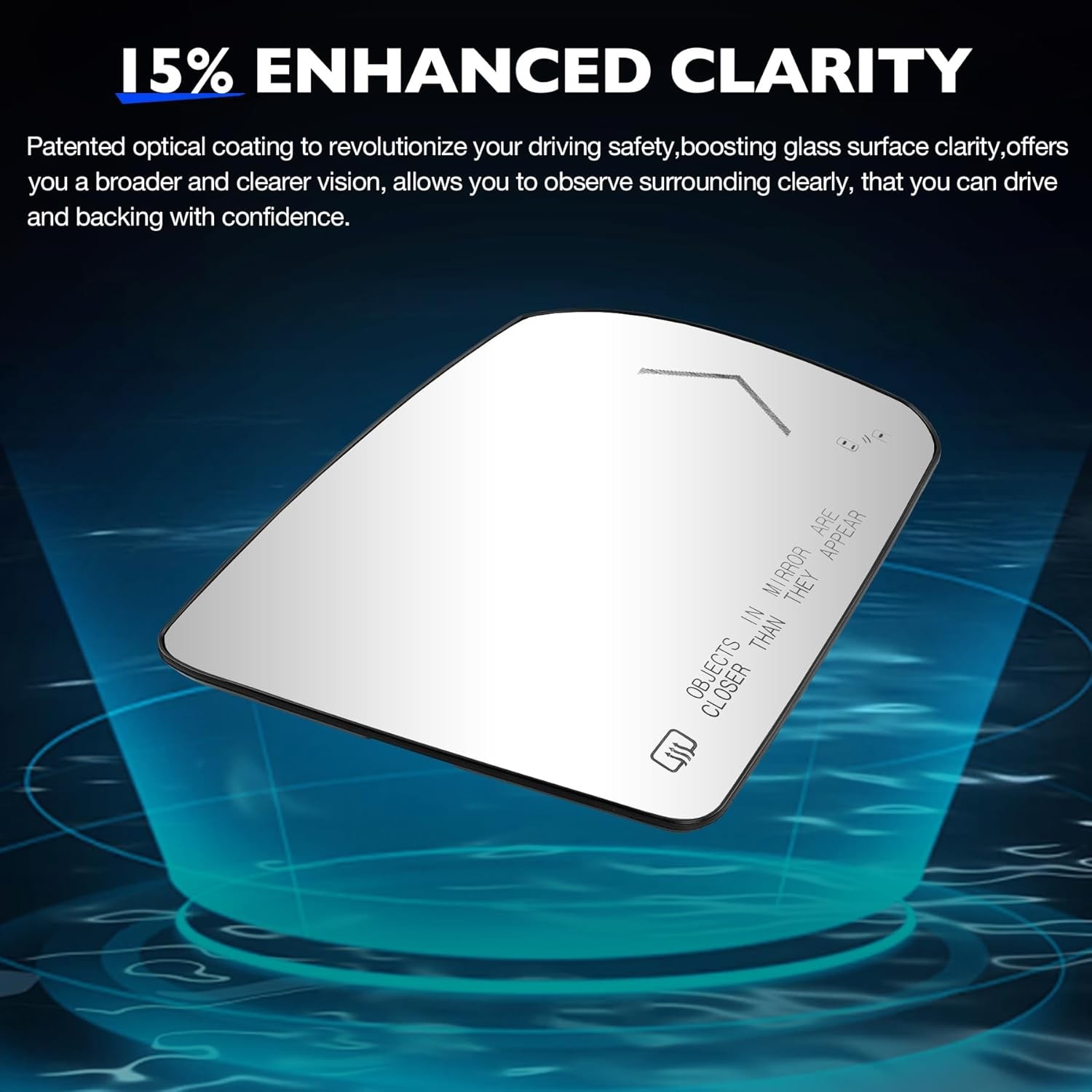 Right Passenger Side Heated Mirror Glass w/ BSM Signal For 02-20 Toyota Tundra