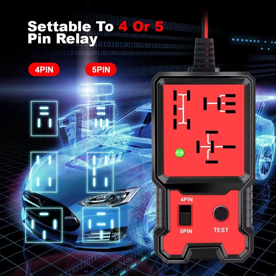 12V Car Relay Tester Diagnostic Tool for 4 and 5 Pin Relays