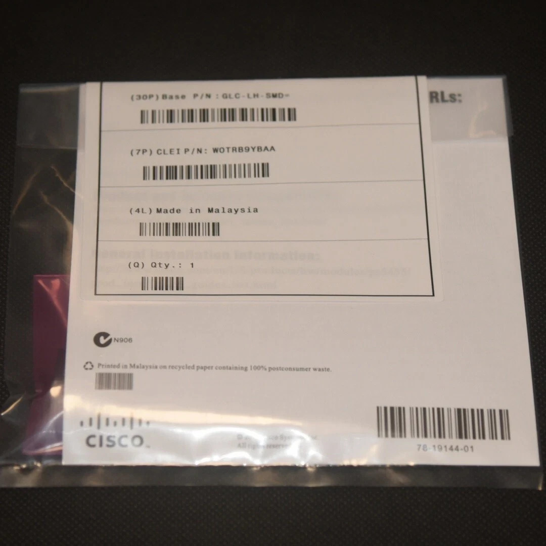 New Sealed Cisco GLC-LH-SMD 1000BASE-LX/LH SFP Transceiver Module *US