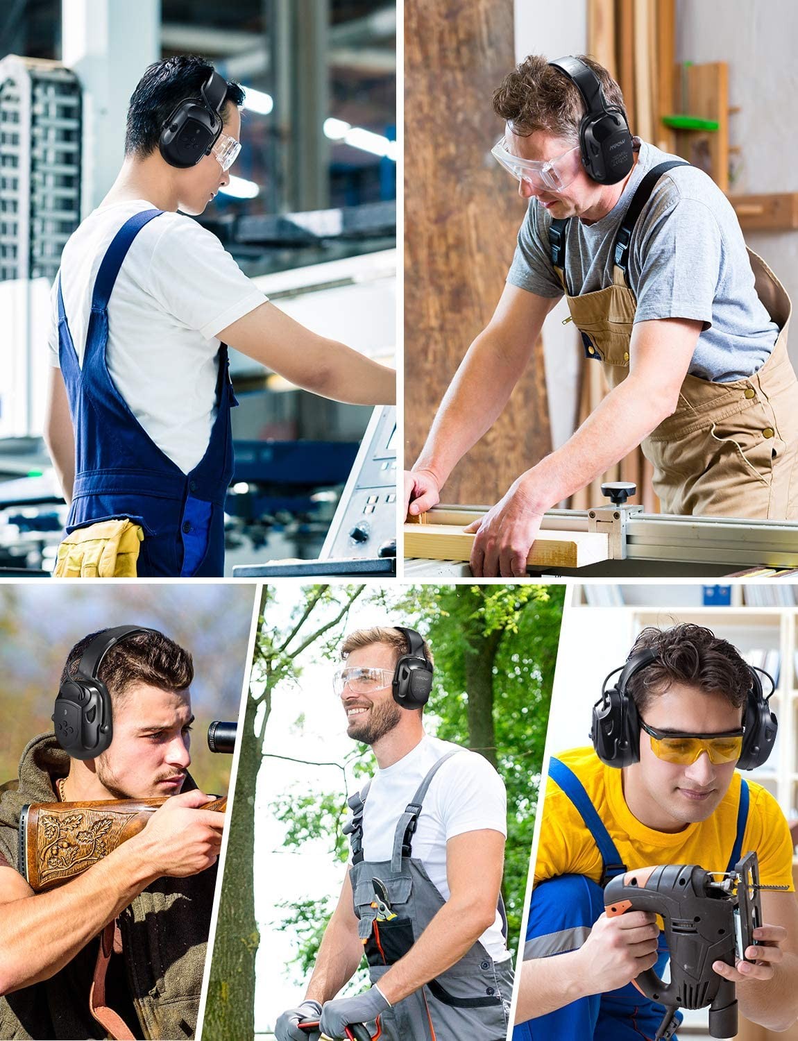 Mpow Noise Reduction Safety Ear Muffs Bluetooth Shooting Hearing Protection Mic