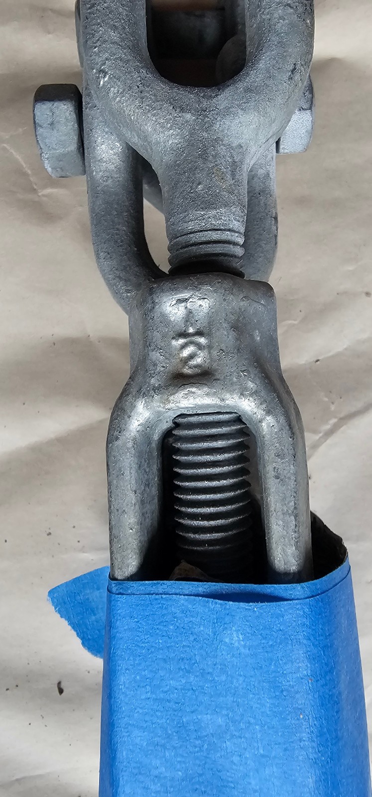 Eye & Jaw 1/2" 12" Galvanized steel Turnbuckle Stamped KOREA