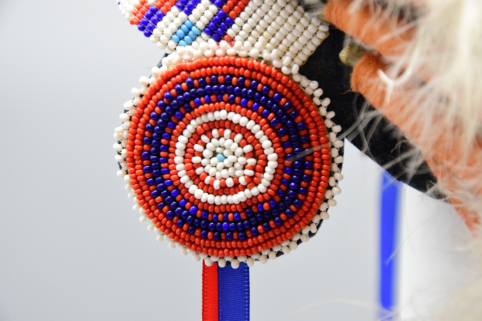 Sioux War Bonnet Beaded Immitation Eagle Feathers 1940s