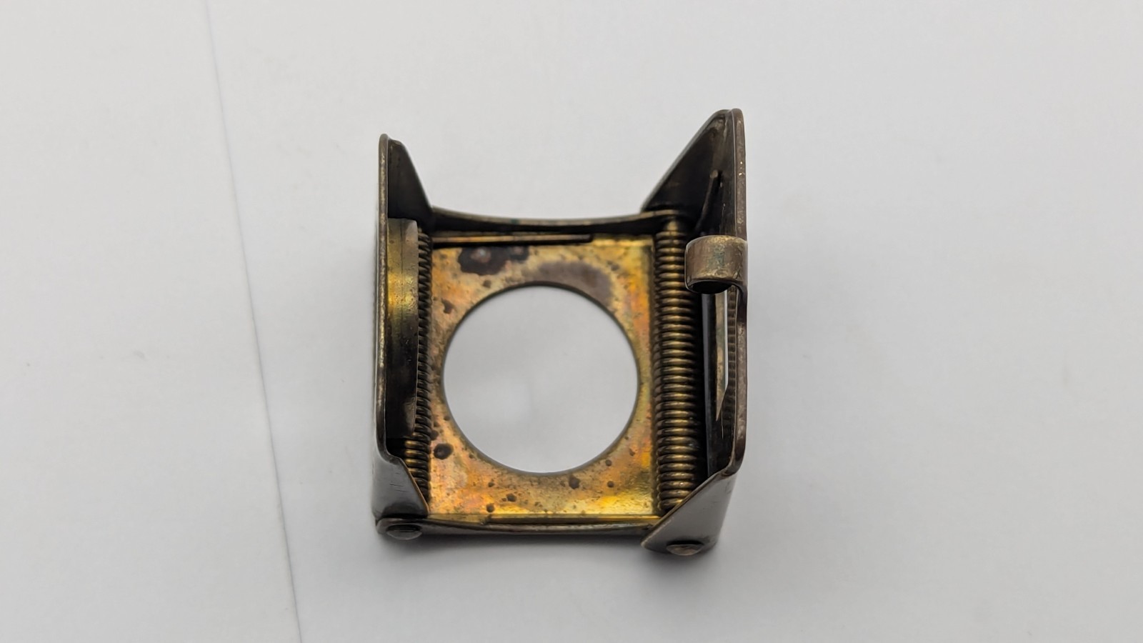 VINTAGE Germany Sinclair & Valentine Co Brass Folding Magnifying Glass Loupe