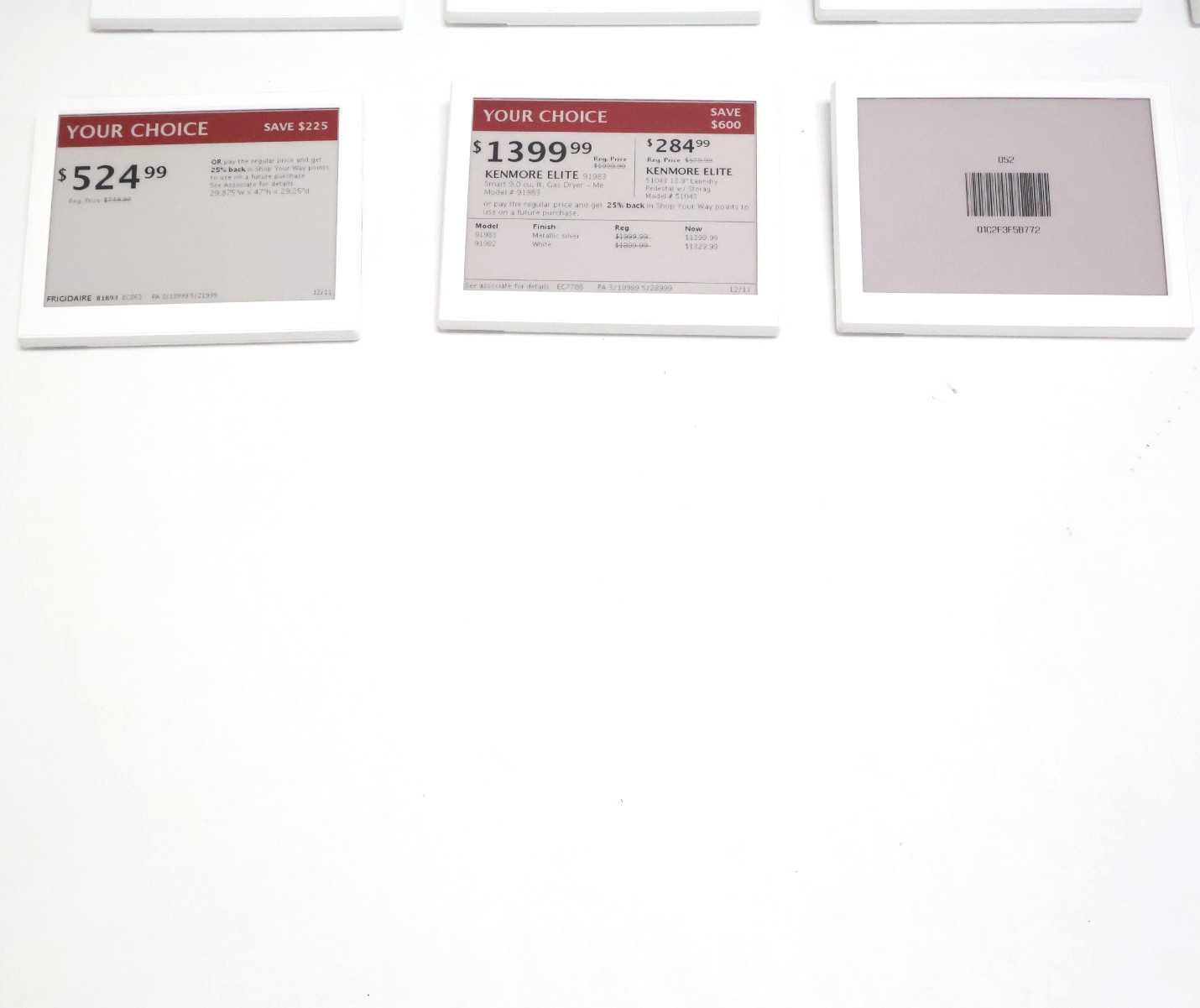 Lot of 13 Solum TG-GR6000N Electronic Shelf Labels