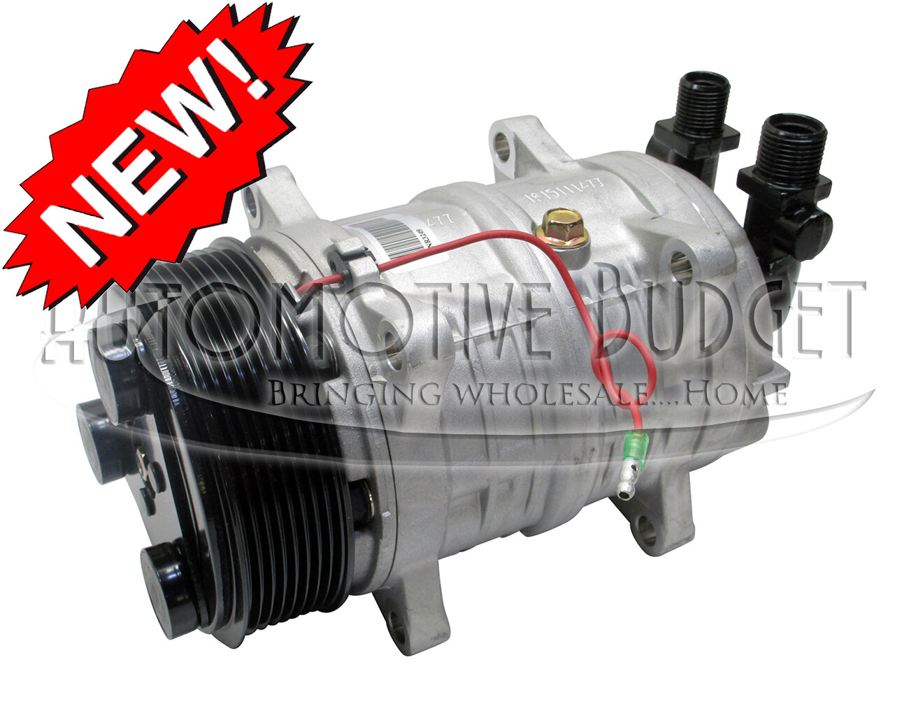 A/C Compressor w/Clutch for Heavy Duty Valeo TM-16, 12v, 8 Grooves - NEW