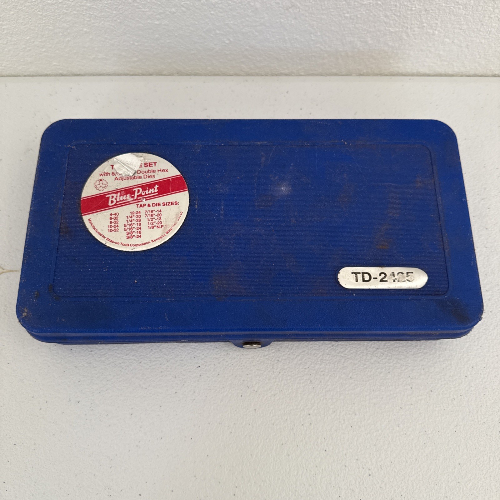 Blue-Point TD-2425 Tap & Die Set Made in USA Snap-On Line Threading Tool Kit