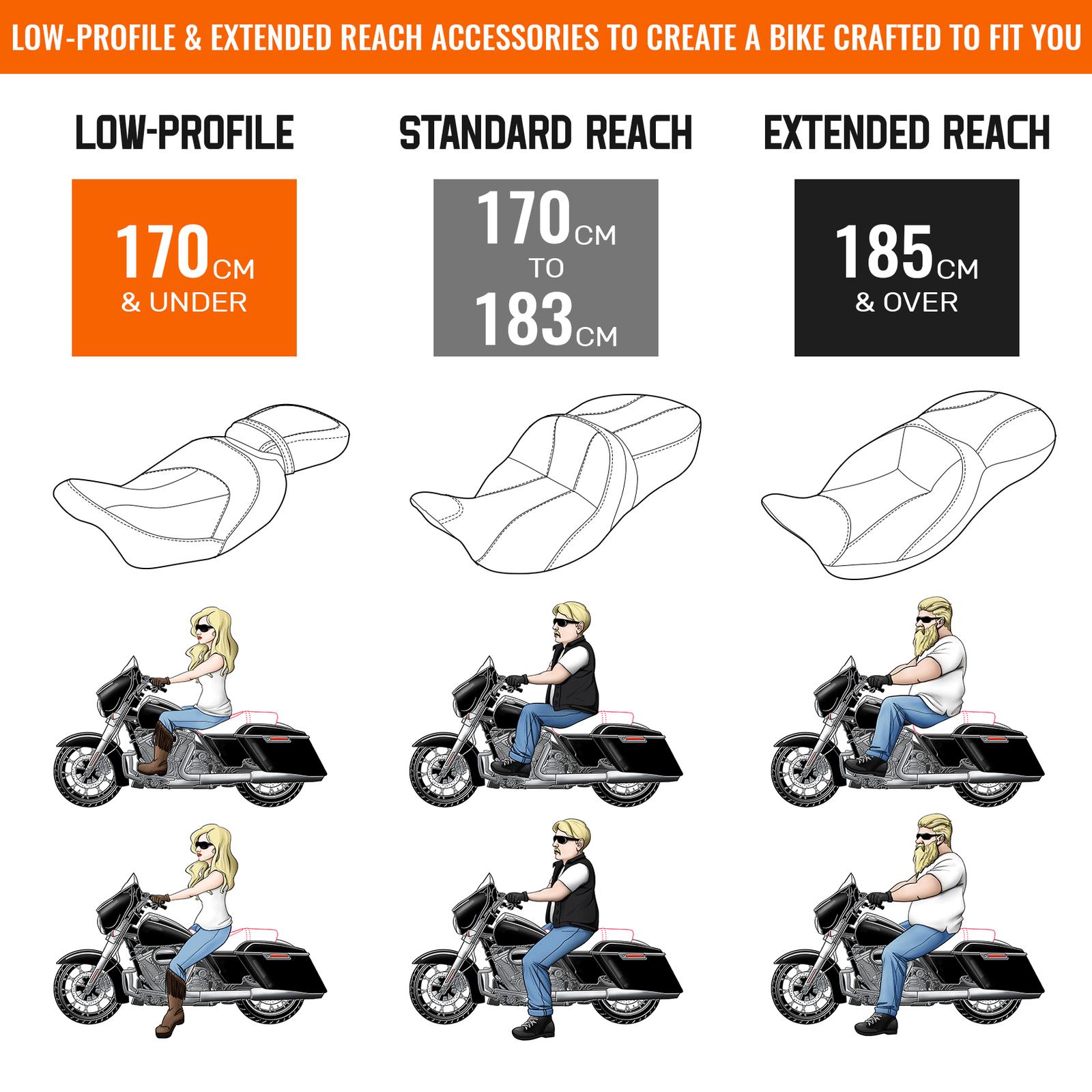 Fit For Harley Davidson 2009-2023 Touring Hammock Seat