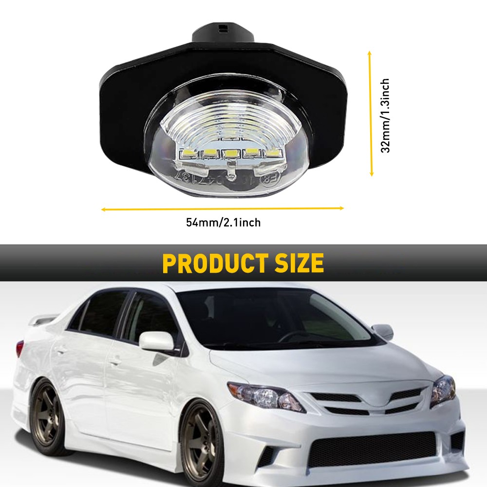 AUXITO 18LED License Light Plate For 2009-2013 Toyota Corolla Tag Lamp 6000K EXV
