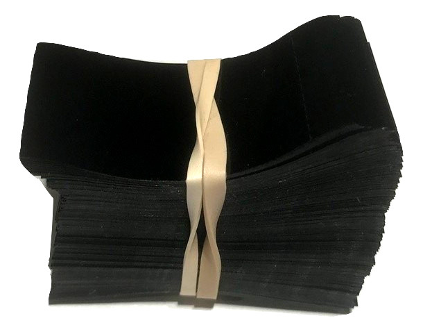 Black 45x23 Heat Shrink Neck Wrap Band Liquid Bottle Tamper Seal [250 Pack]