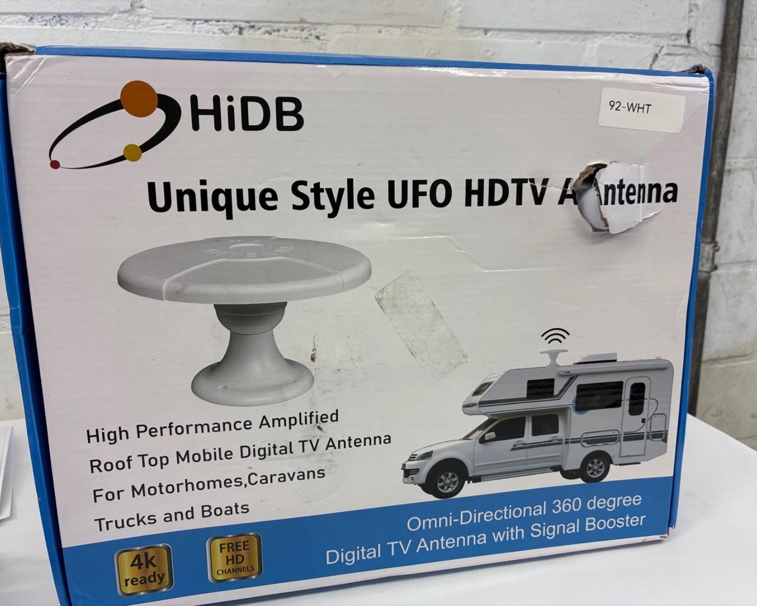 Outdoor Rv Tv Antenna for Smart Tv, 360° Omni-Directional RV Antenna Roof Mount