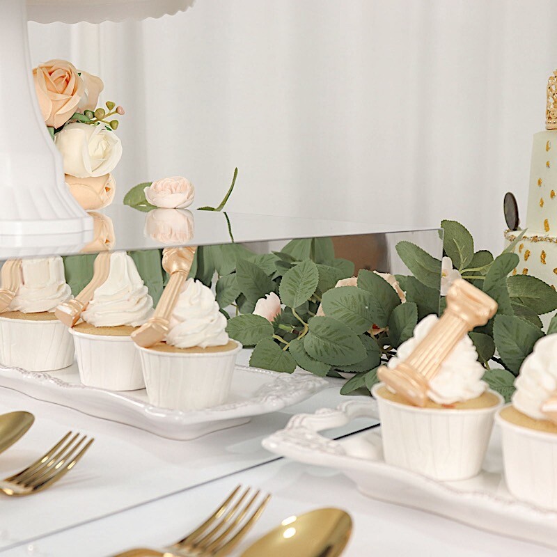 18" x 18" SILVER Acrylic Display Box CAKE STAND Pedestal Riser Party