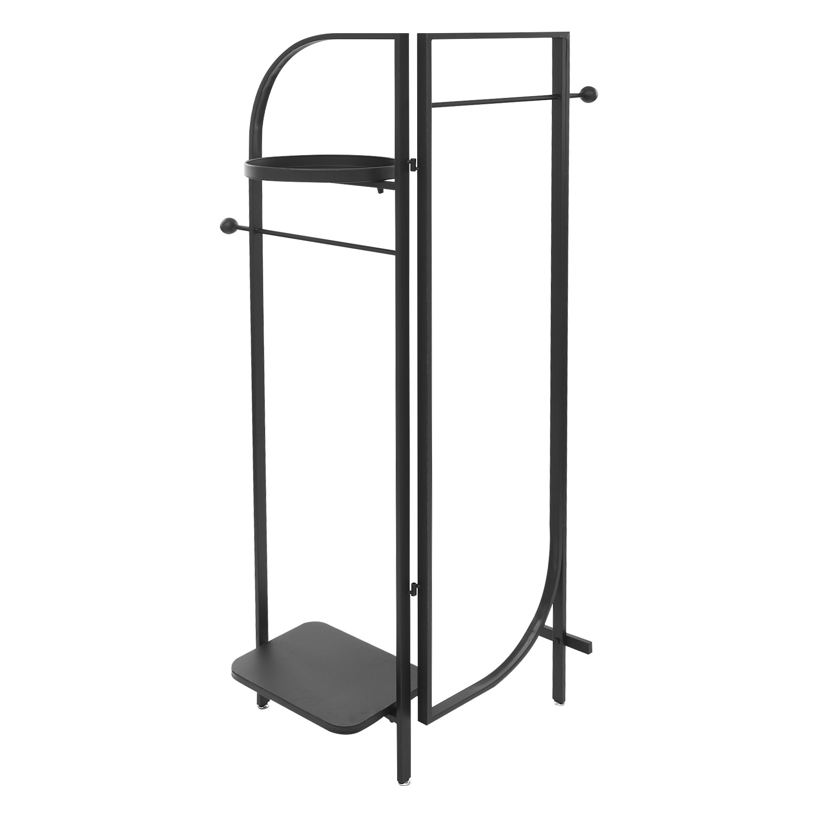 Clothes Display Stand, Black Clothes Display Rack, Freestanding Garment Rack