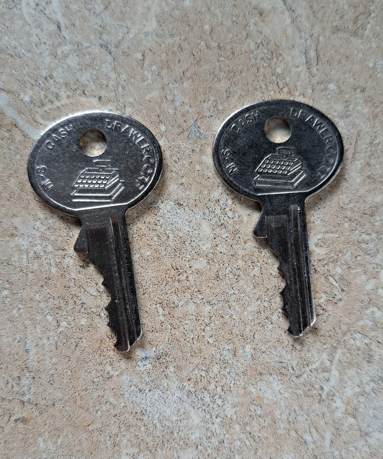 M-S 201 Pair of Keys for EP-125, EP-127 MS Cash Drawer MR201 Fits NCR 2168-K003