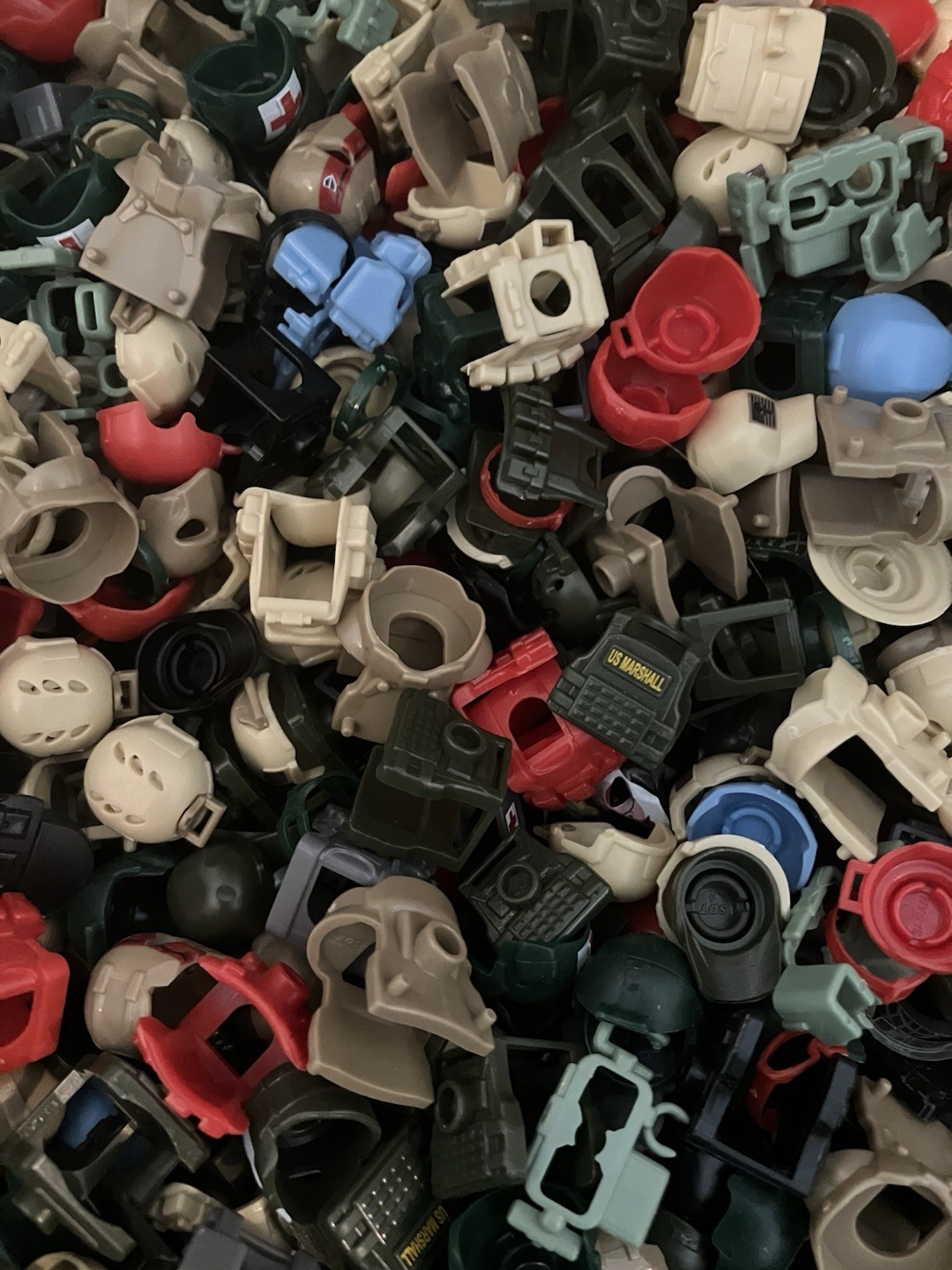 Military Accessories Made For Lego Minifigures Bulk Lot Of 30 Helmet Vest Belts