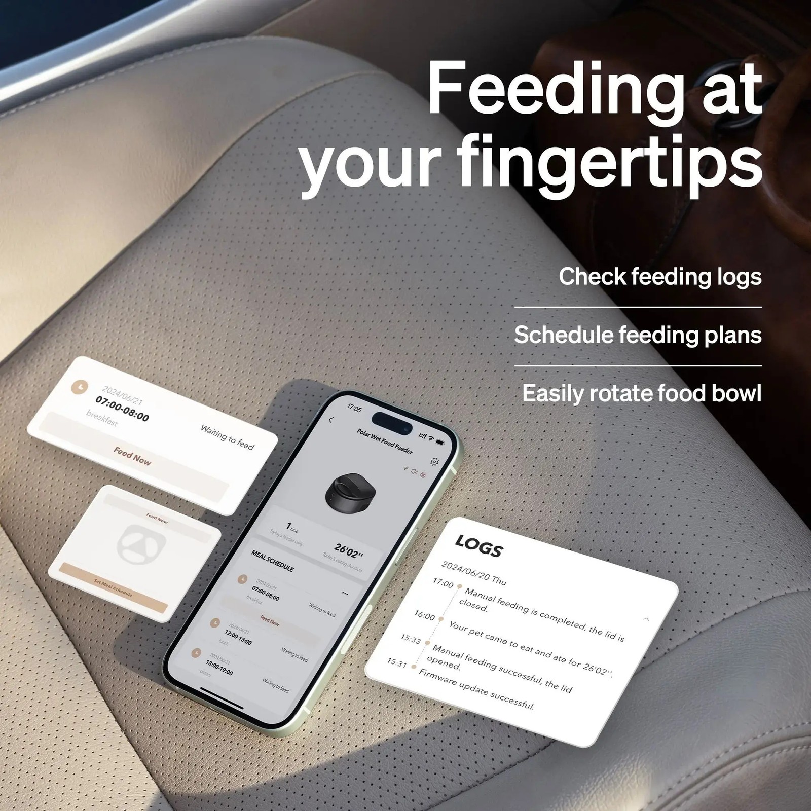 PETLIBRO PL-AF109-01B Polar 3 Meals Wet Food Feeder Black-Certified Refurbished