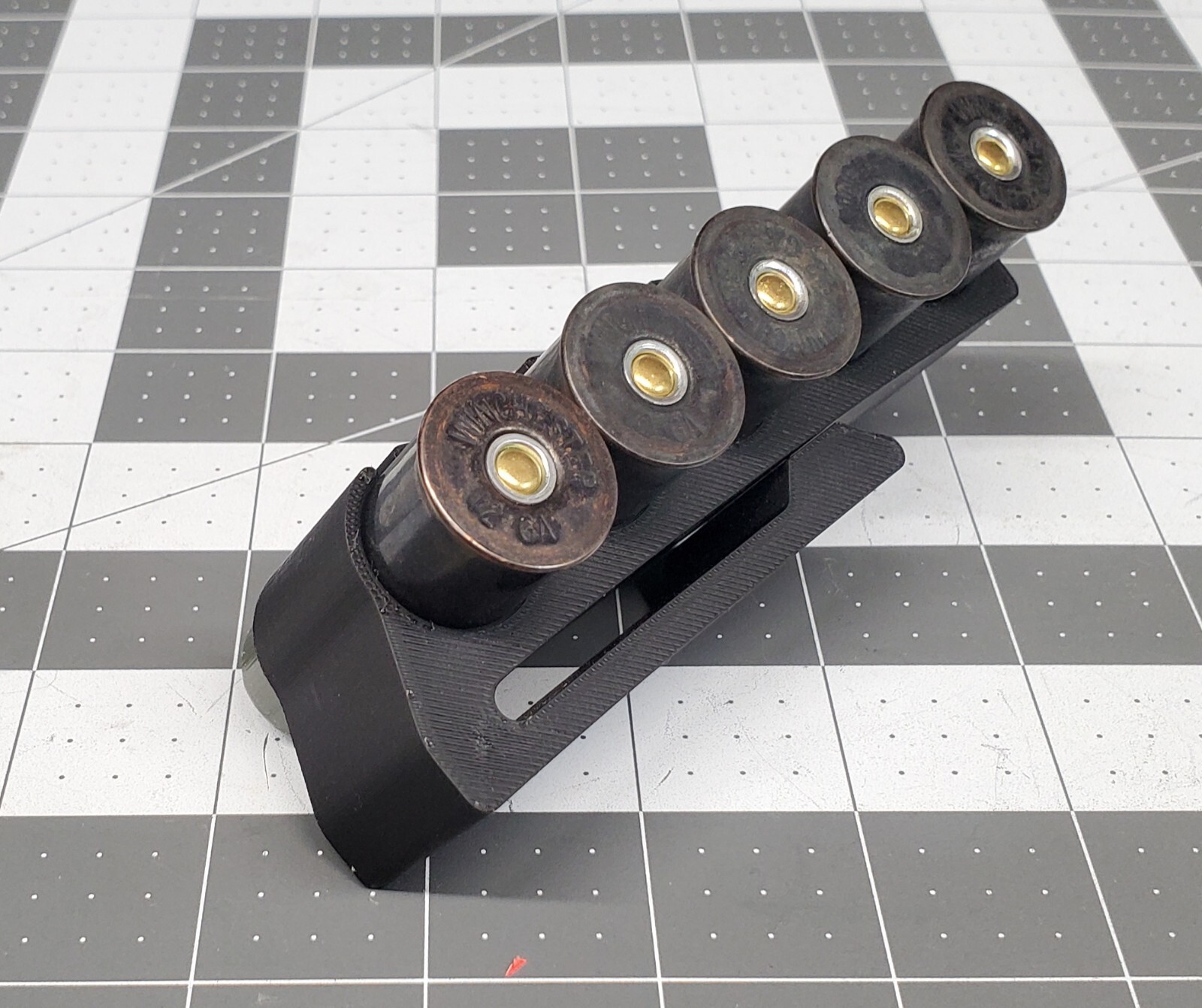 5 Shell Tactical Shotgun 12 Gauge Shell Ammo Holder with Vest / Belt Clip 12 Ga.