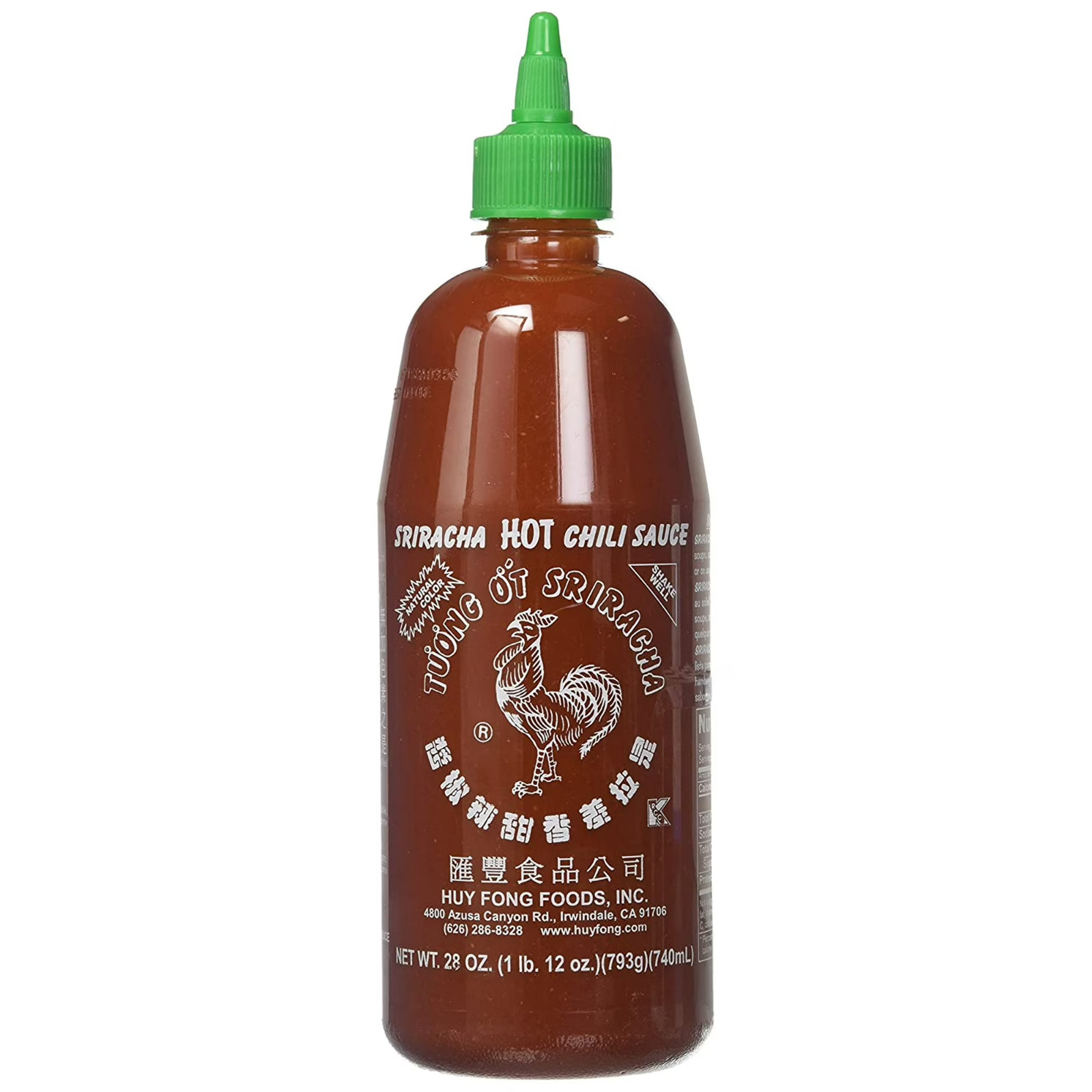 Huy Fong Foods, Sriracha Hot Chili Sauce Bottle, Large 28oz (793g).