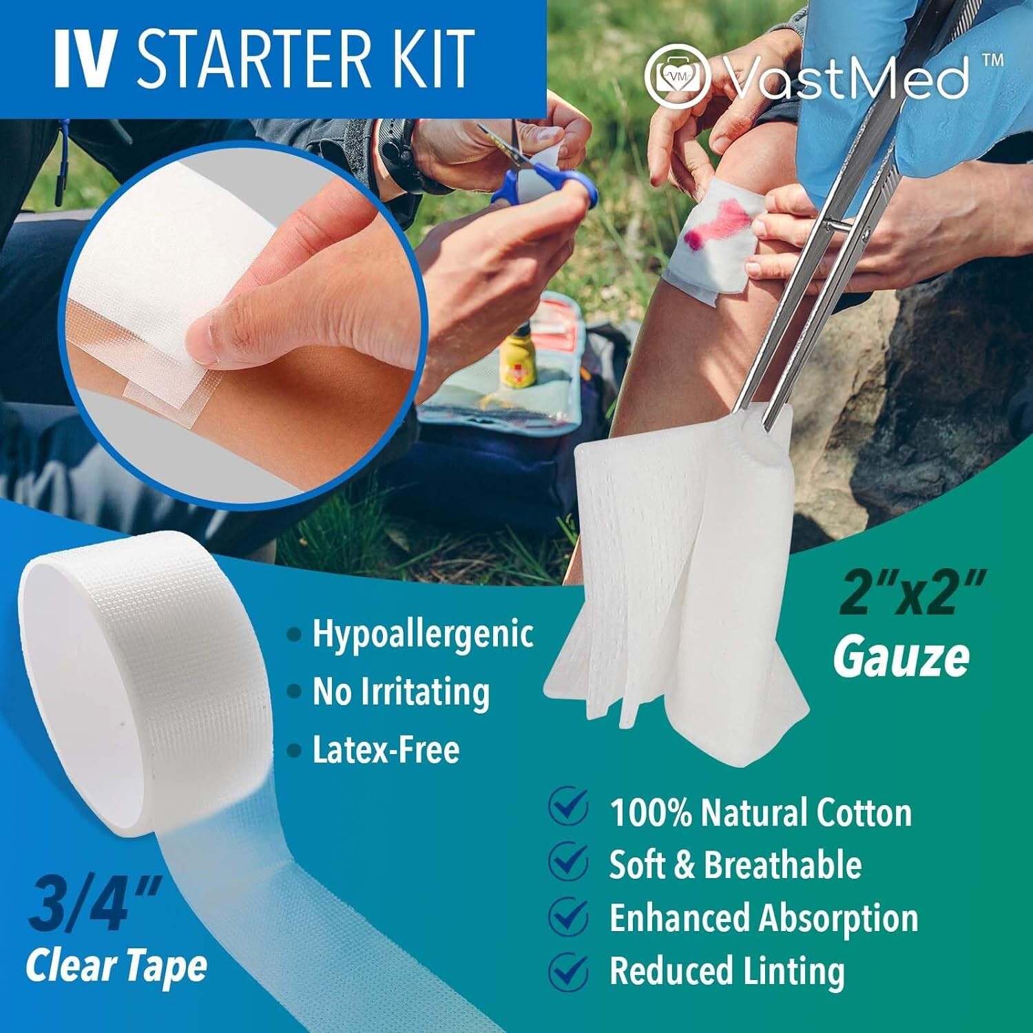 IV Starter Kit with Gauze/Chlorascrub Swab LF Posi-Guard Latex-Free Tourniquets