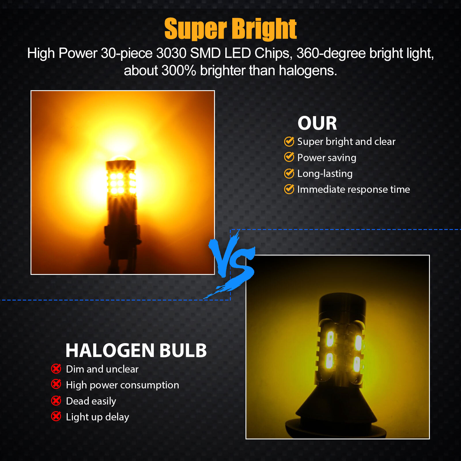 4x Amber LED Turn Signal Light + Side Marker Bulb For Chevy Silverado 1500 Tahoe