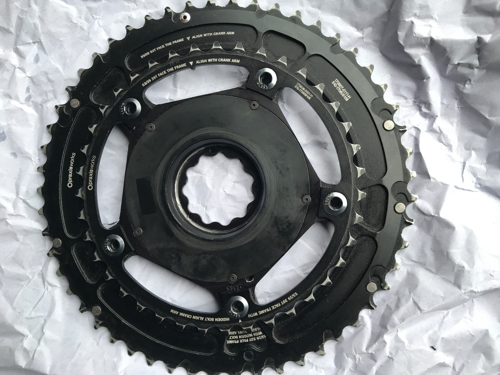 SRM Powermeter Spider for Rotor 3D+ 3D30 130 BCD Praxis 53-39 New Batteries