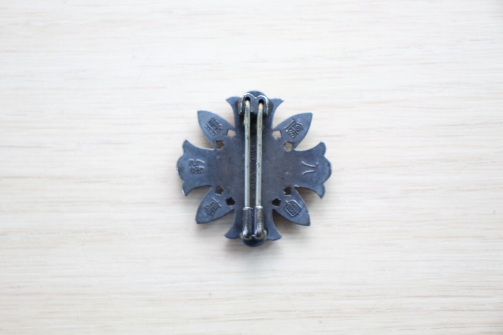 WWII Imperial Japanese Army Wound Badge NCO/Enlisted Red Enamel Damage F51