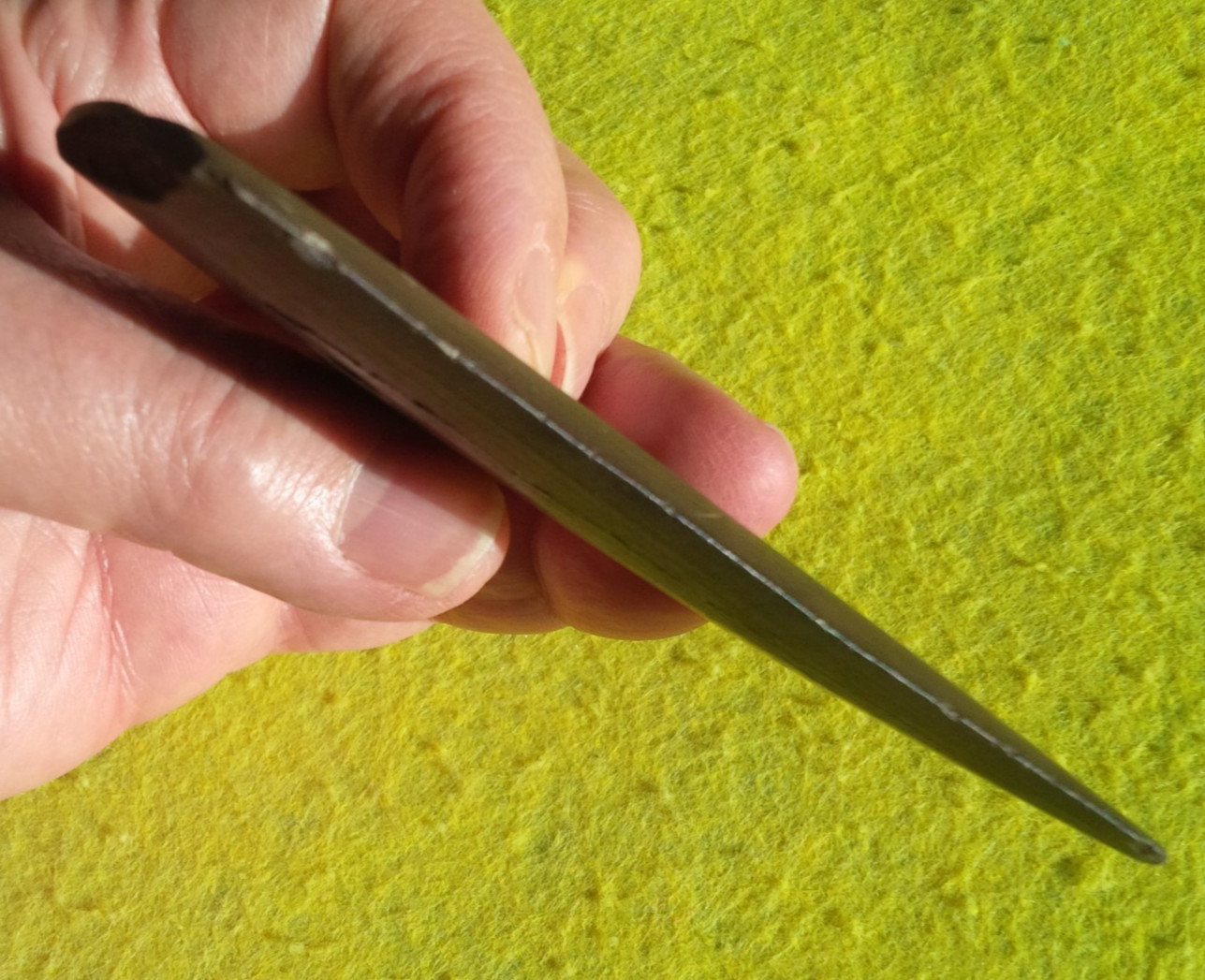 4-3/8" DRILLED SLATE PENDANT KENTUCKY ARROWHEAD AUTHENTIC INDIAN ARTIFACT GORGET